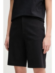 σορτς calvin klein jeans χρώμα: μαύρο, j20j225222 κύριο υλικό: 66% βισκόζη, 30% πολυαμίδιο, 4% ελαστ