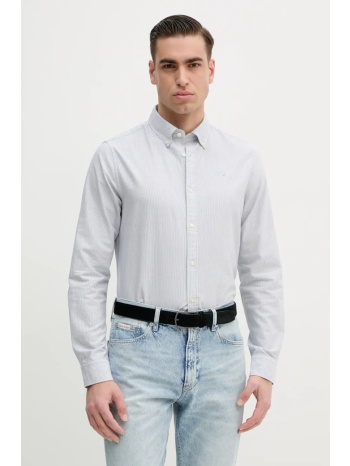 βαμβακερό πουκάμισο barbour striped oxtown tailored shirt