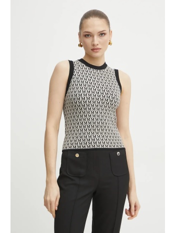 γιλέκο morgan mesto χρώμα μπεζ, mesto 54% lenzing ecovero