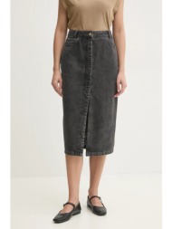 τζιν φούστα sessun χρώμα: γκρι, 23506006 100% βαμβάκι