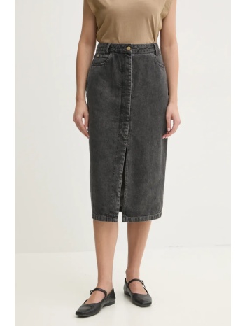 τζιν φούστα sessun χρώμα γκρι, 23506006 100% βαμβάκι