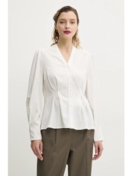 πουκάμισο bruuns bazaar χρώμα: άσπρο, bbw4349 99% lyocell, 1% πολυεστέρας