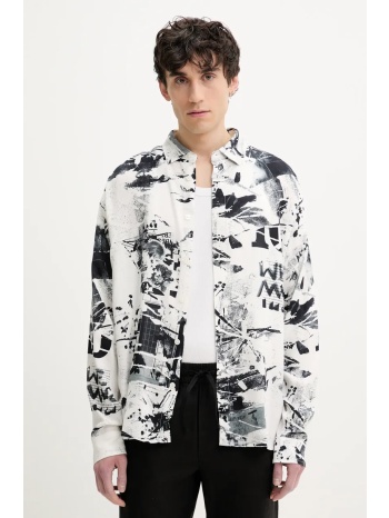 πουκάμισο desigual moto χρώμα άσπρο, 25smcw19 100% βισκόζη