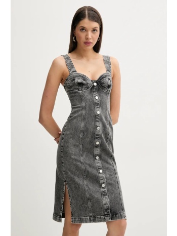 φόρεμα τζιν moschino jeans χρώμα γκρι, 0457 3219 κύριο