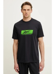 μπλουζάκι προπόνησης reebok no matter the distance χρώμα: μαύρο, 100214917 100% πολυεστέρας