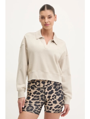 βαμβακερή μπλούζα dkny γυναικεία, χρώμα μπεζ, dp5t1243