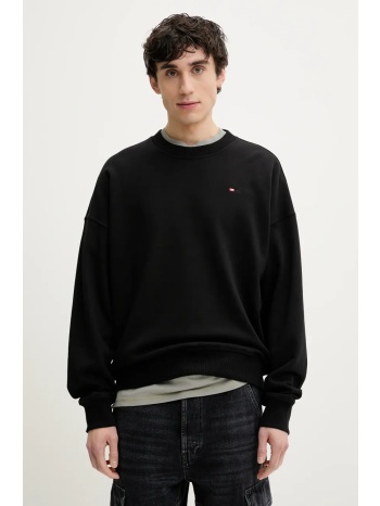 μπλούζα diesel s-rob-microdiv sweat-shirt χρώμα μαύρο