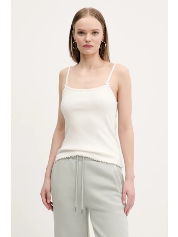 top tommy jeans χρώμα μπεζ, dw0dw19505 95% βαμβάκι, 5%