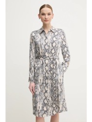 φόρεμα oui χρώμα: μπεζ, 92082 100% βισκόζη