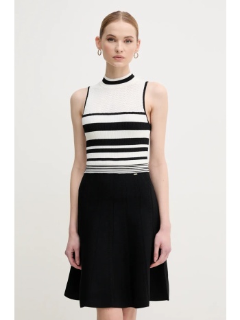 φόρεμα gaudi χρώμα μαύρο, 511fd13002 53% βισκόζη, 47%