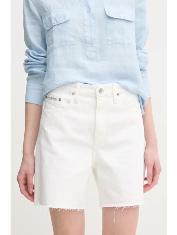 τζιν σορτς calvin klein jeans χρώμα άσπρο, j20j225201 100%