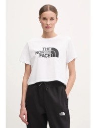 μπλουζάκι the north face easy relaxed χρώμα: άσπρο, nf0a8a6hfn41 60% βαμβάκι, 40% πολυεστέρας