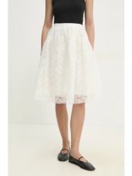 φούστα answear lab χρώμα: άσπρο 100% πολυεστέρας