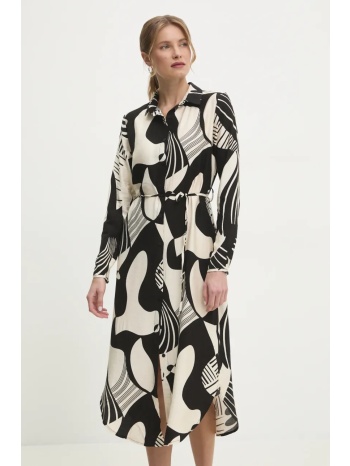 φόρεμα answear lab χρώμα μαύρο 83% βισκόζη, 17% πολυαμίδιο