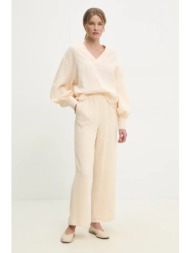 σετ βαμβακερό answear lab γυναικεία, χρώμα: μπεζ 100% βαμβάκι