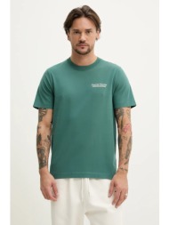 βαμβακερό μπλουζάκι abercrombie & fitch ανδρικό, χρώμα: πράσινο, ki123-5001 100% βαμβάκι