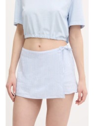 λινή φούστα hollister co. χρώμα: μπλε, ki343-5027 κύριο υλικό: 55% λινό, 45% βισκόζη
φόδρα: 100% πολ