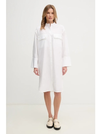 φόρεμα barbour alma χρώμα άσπρο, ldr0923wh11 75% βαμβάκι