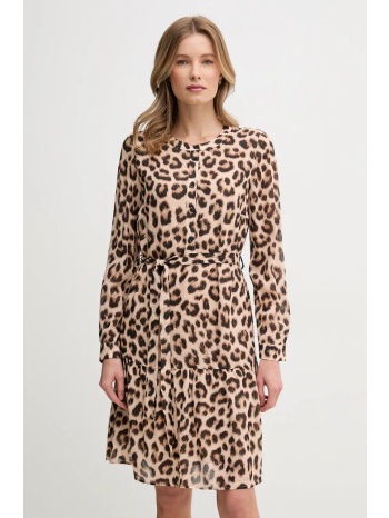 φόρεμα oui χρώμα μπεζ, 91807 100% βισκόζη