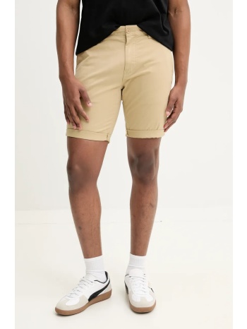 σορτς tommy jeans χρώμα πράσινο, dm0dm21950 97% βαμβάκι