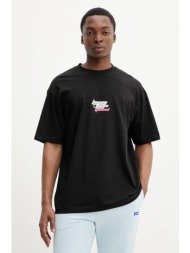 βαμβακερό μπλουζάκι hugo blue ανδρικό, χρώμα: μαύρο, 50536122 100% βαμβάκι