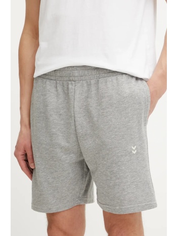 σορτς hummel χρώμα γκρι, 229798 60% βαμβάκι, 40%