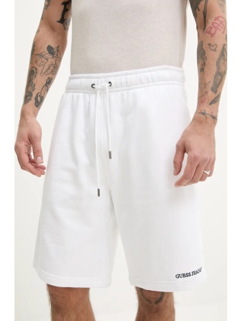 βαμβακερό σορτσάκι guess jeans χρώμα άσπρο, m5gd49 kcpr1