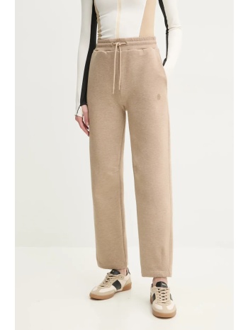 παντελόνι φόρμας boss χρώμα μπεζ, 50537486 82% βαμβάκι