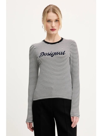 μακρυμάνικο desigual wisconsin χρώμα μαύρο, 25swtk85 95%