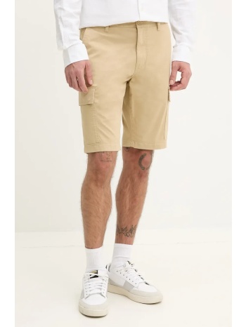 σορτς tommy jeans χρώμα πράσινο, dm0dm21949 97% βαμβάκι