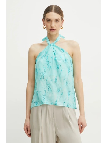 top fracomina χρώμα τιρκουάζ, fs25st1008w422j3 100% βισκόζη