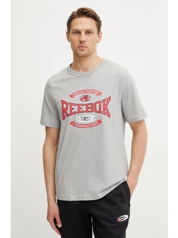 βαμβακερό μπλουζάκι reebok classic ανδρικό, χρώμα γκρι