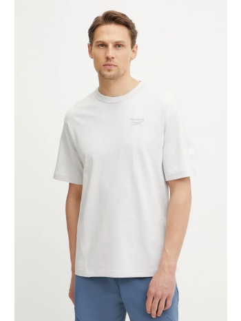βαμβακερό μπλουζάκι reebok classic ανδρικό, χρώμα γκρι