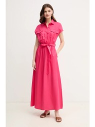 φόρεμα gaudi χρώμα: ροζ, 511bd15003 100% lyocell