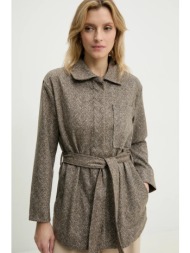 μπουφάν answear lab χρώμα: καφέ 82% πολυεστέρας, 15% βισκόζη, 3% ελαστάν