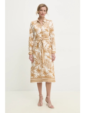 φόρεμα answear lab χρώμα μπεζ 80% βισκόζη, 20% πολυαμίδιο