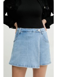 τζιν φούστα answear lab χρώμα: μπλε 70% βαμβάκι, 28% πολυεστέρας, 2% ελαστάν