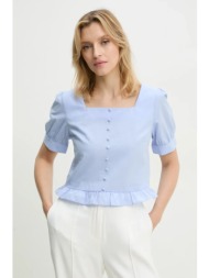 μπλουζάκι answear lab χρώμα: μπλε 100% βαμβάκι