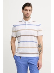 βαμβακερό μπλουζάκι πόλο paul&shark χρώμα: άσπρο, 25411227 100% βαμβάκι