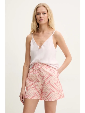 μπλουζάκι guess caroline χρώμα ροζ, w5gh58 wgld2 100%