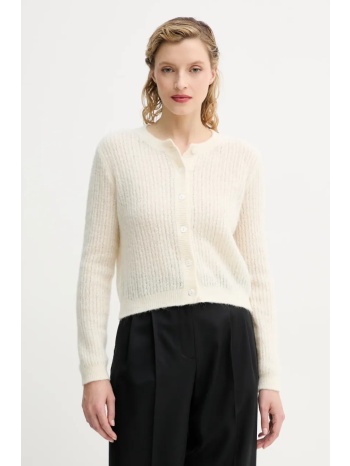 ζακέτα από μίγμα μαλλιού a.p.c. cardigan milo χρώμα μπεζ