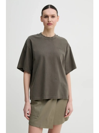 βαμβακερό μπλουζάκι won hundred χρώμα καφέ, 3612-12071