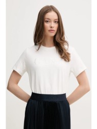 βαμβακερό μπλουζάκι gant γυναικείο, χρώμα: άσπρο, 4200502 100% βαμβάκι