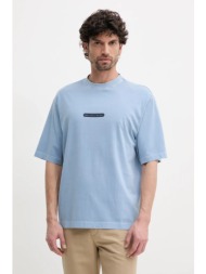 βαμβακερό μπλουζάκι michael kors ανδρικό, χρώμα: μπλε, cs552k2hu2 100% βαμβάκι