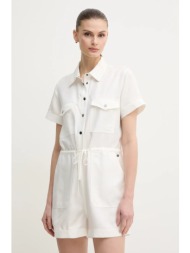 ολόσωμη φόρμα pepe jeans edmee χρώμα: μπεζ, pl230511 100% lyocell