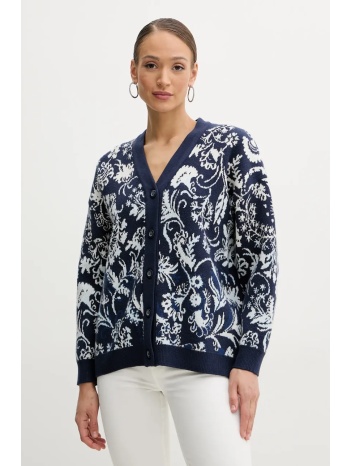 πλεκτή ζακέτα guess melinda χρώμα ναυτικό μπλε, w5gr31