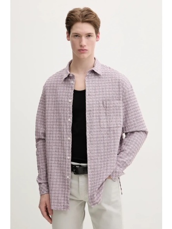 πουκάμισο samsoe samsoe saluan χρώμα μοβ, m25100056 52%