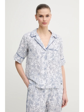 πουκάμισο από λινό pepe jeans doris χρώμα άσπρο, pl305025