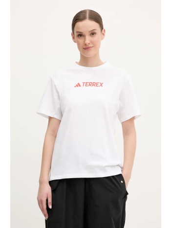 μπλουζάκι adidas terrex χρώμα άσπρο, jf9132 100% βαμβάκι