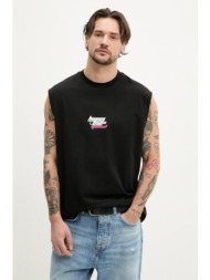 βαμβακερό μπλουζάκι hugo blue χρώμα: μαύρο, 50536121 100% βαμβάκι